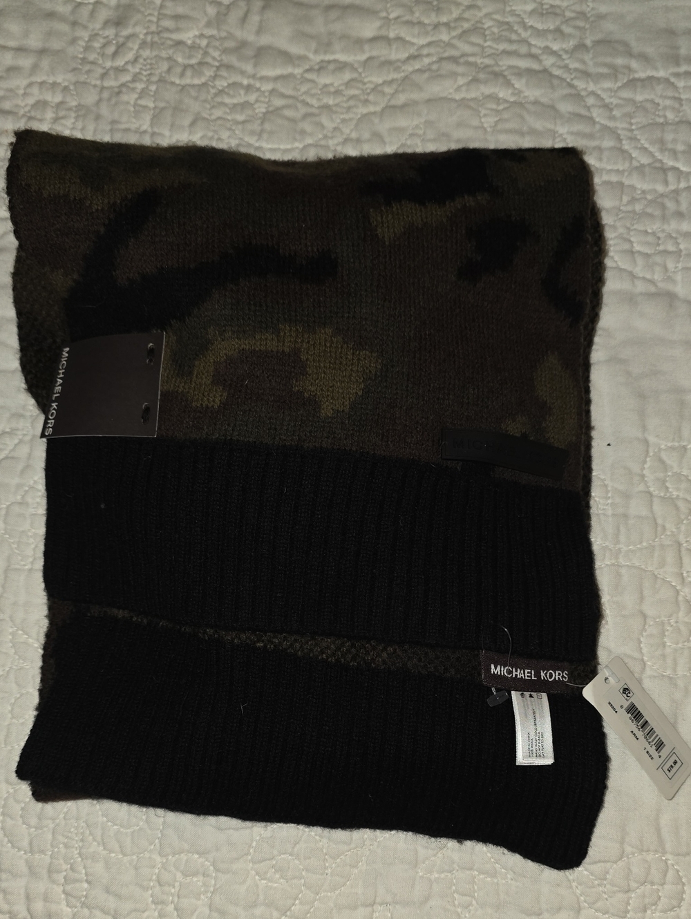 Michael Kors Men’s Camouflage Knit Sweater - Black & Olive